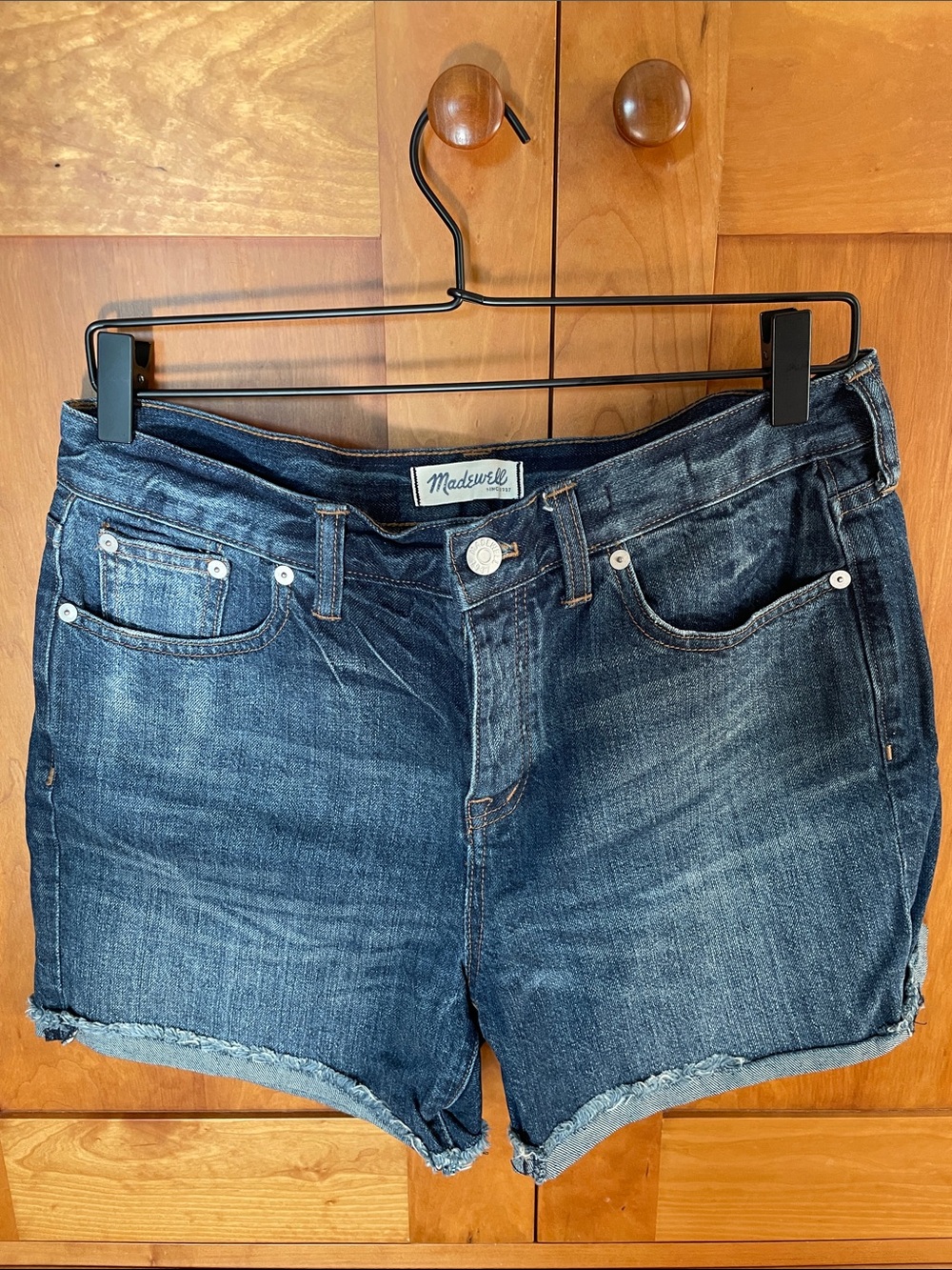 Madewell Dark Blue Denim Cutoff Shorts. Size 28.